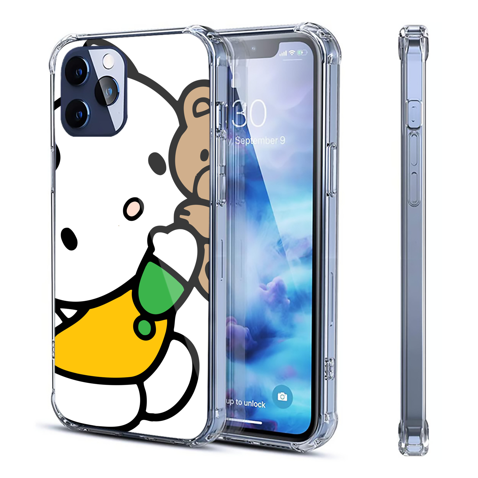 （画像用） Hello Kitty ハローキティ 【iPhone 12シリーズ対応】透明スマホケース（クリアソフトケース）
